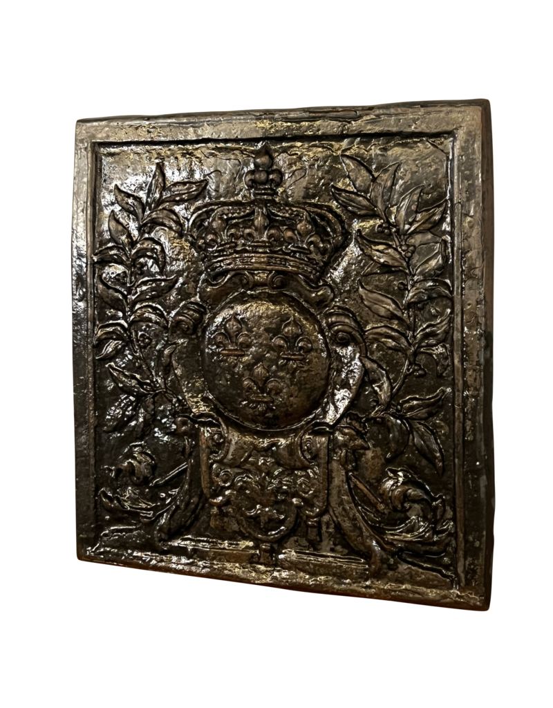 Maison Leon Van den Bogaert Plaque De Cheminée Antiquités Françaises Armoiries Exceptionnelles