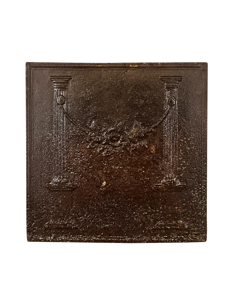 Maison Leon Van den Bogaert Plaque De Cheminée À Décor Floral En Fonte Xixe Siècle
