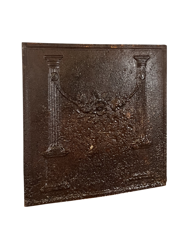 Maison Leon Van den Bogaert Kaminplatten mit Blumendekor aus Gusseisen, 19. Jahrhundert