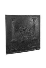 Maison Leon Van den Bogaert Plaque De Cheminée À Décor Floral En Fonte Xixe Siècle