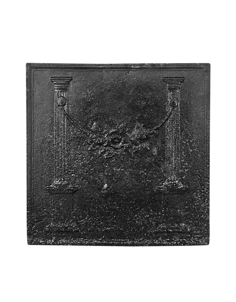 Maison Leon Van den Bogaert Floral Decor Fireplace Plates In Cast Iron 19th Century