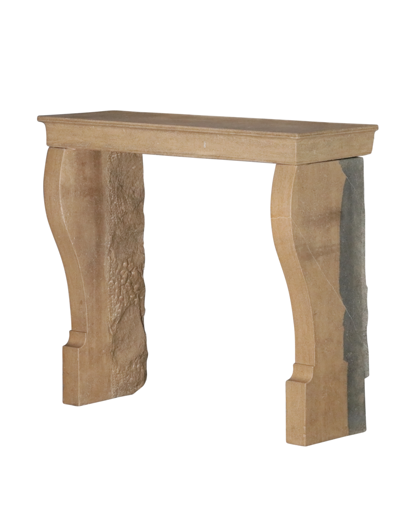 Maison Leon Van den Bogaert Antique Fireplace From France In Beige Stone
