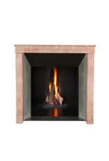 Timeless Burgundy Pink Stone Fireplace Surround