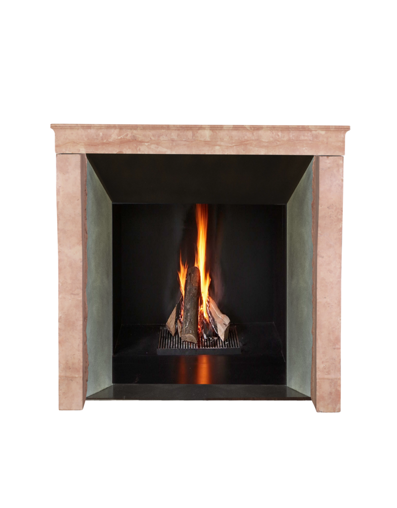 Timeless Burgundy Pink Stone Fireplace Surround