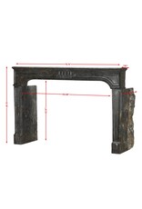 Maison Leon Van den Bogaert Extra Wide Antique Black Stone Fireplace for Luxury Interior Design