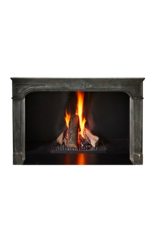 Maison Leon Van den Bogaert Extra Wide Antique Black Stone Fireplace for Luxury Interior Design