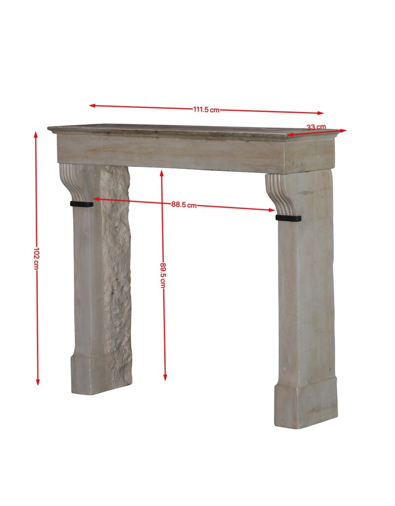 Antique Fireplace With Belgian Black Marble Details
