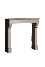 Antique Fireplace With Belgian Black Marble Details