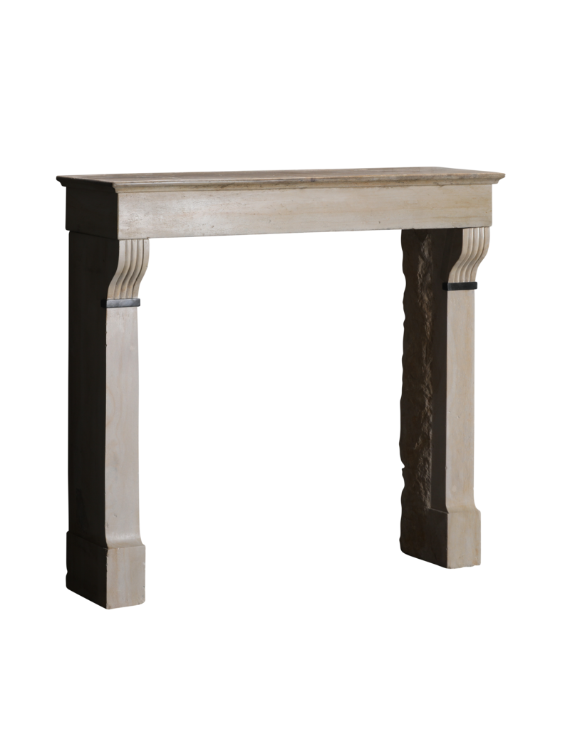 Antique Fireplace With Belgian Black Marble Details
