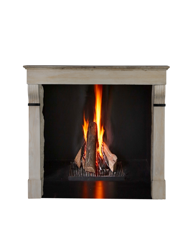 Antique Fireplace With Belgian Black Marble Details