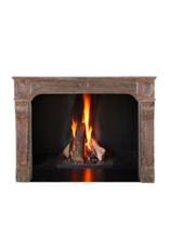 Maison Leon Van den Bogaert Vintage Fireplace From France With Rustic Red Patina