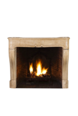 Small Antique French Louis XIV Fireplace In Sandstone