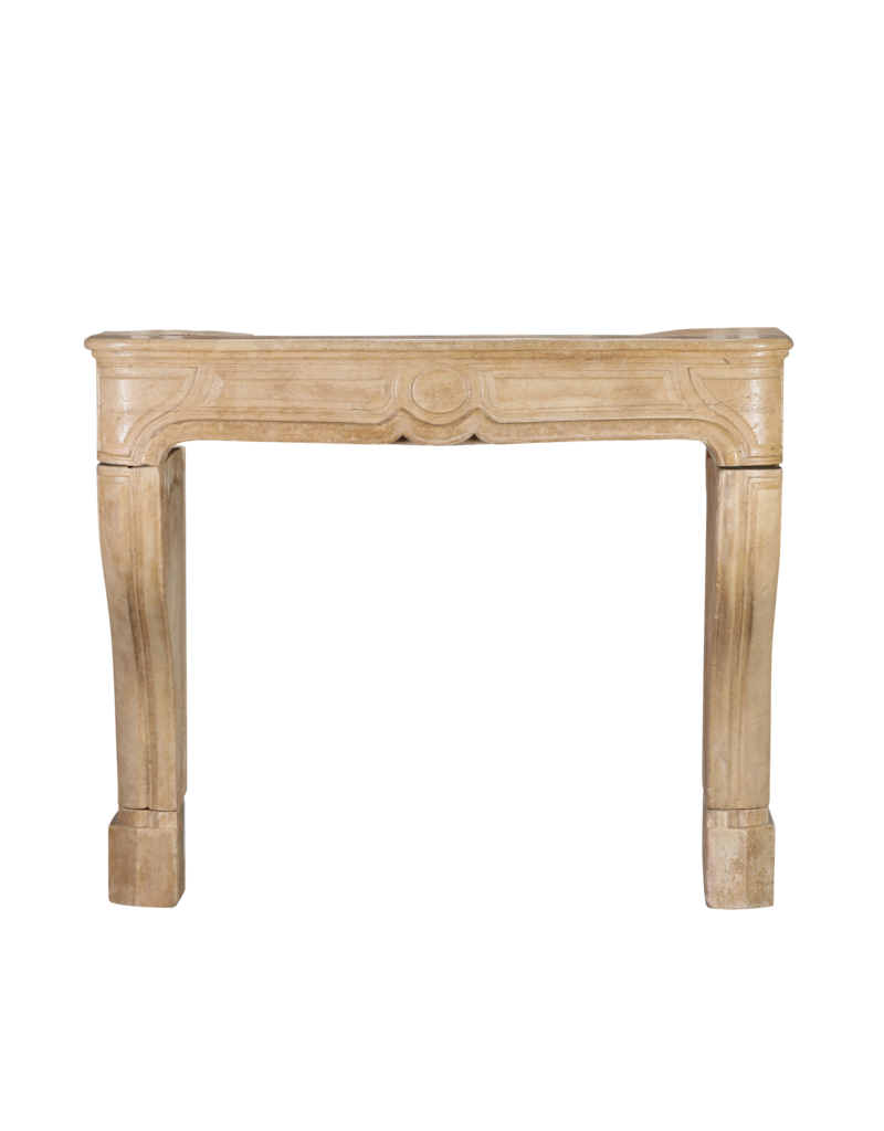 Small Antique French Louis XIV Fireplace In Sandstone