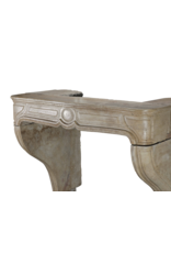 Small Antique French Louis XIV Fireplace In Sandstone