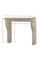 Elegant Louis XIII French Style Fireplace Surround In Limestone