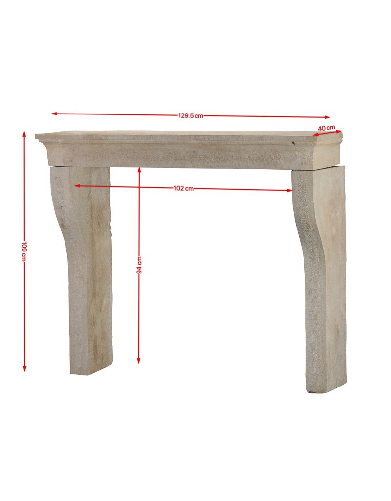 Elegant Louis XIII French Style Fireplace Surround In Limestone