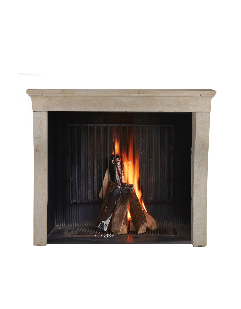 Elegant Louis XIII French Style Fireplace Surround In Limestone