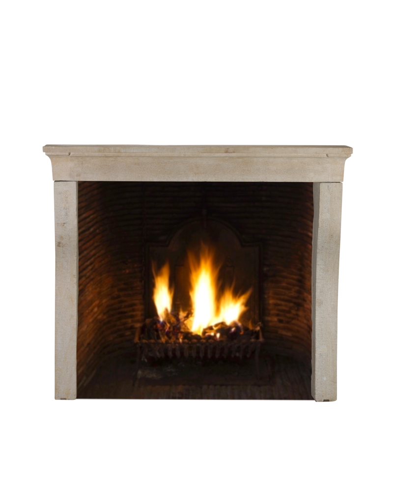 Elegant Louis XIII French Style Fireplace Surround In Limestone