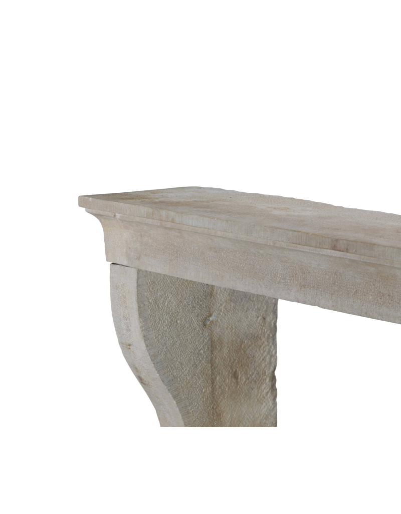 Elegant Louis XIII French Style Fireplace Surround In Limestone