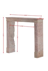 Light Red Stone Fireplace In Timeless Rustic Style