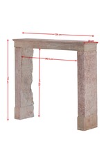 Maison Leon Van den Bogaert Light Red Stone Fireplace In Timeless Rustic Style