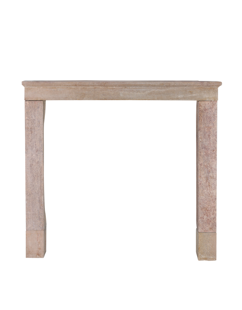 Maison Leon Van den Bogaert Light Red Stone Fireplace In Timeless Rustic Style