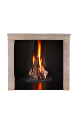 Light Red Stone Fireplace In Timeless Rustic Style