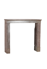 Maison Leon Van den Bogaert Light Red Stone Fireplace In Timeless Rustic Style