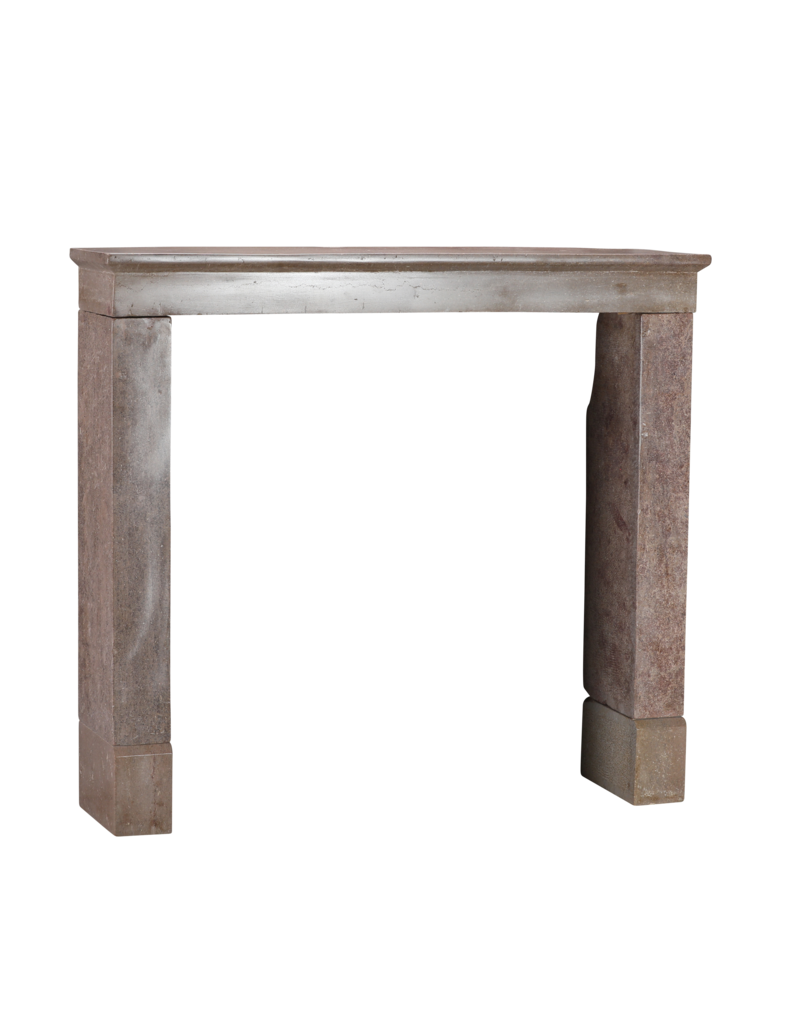 Maison Leon Van den Bogaert Light Red Stone Fireplace In Timeless Rustic Style