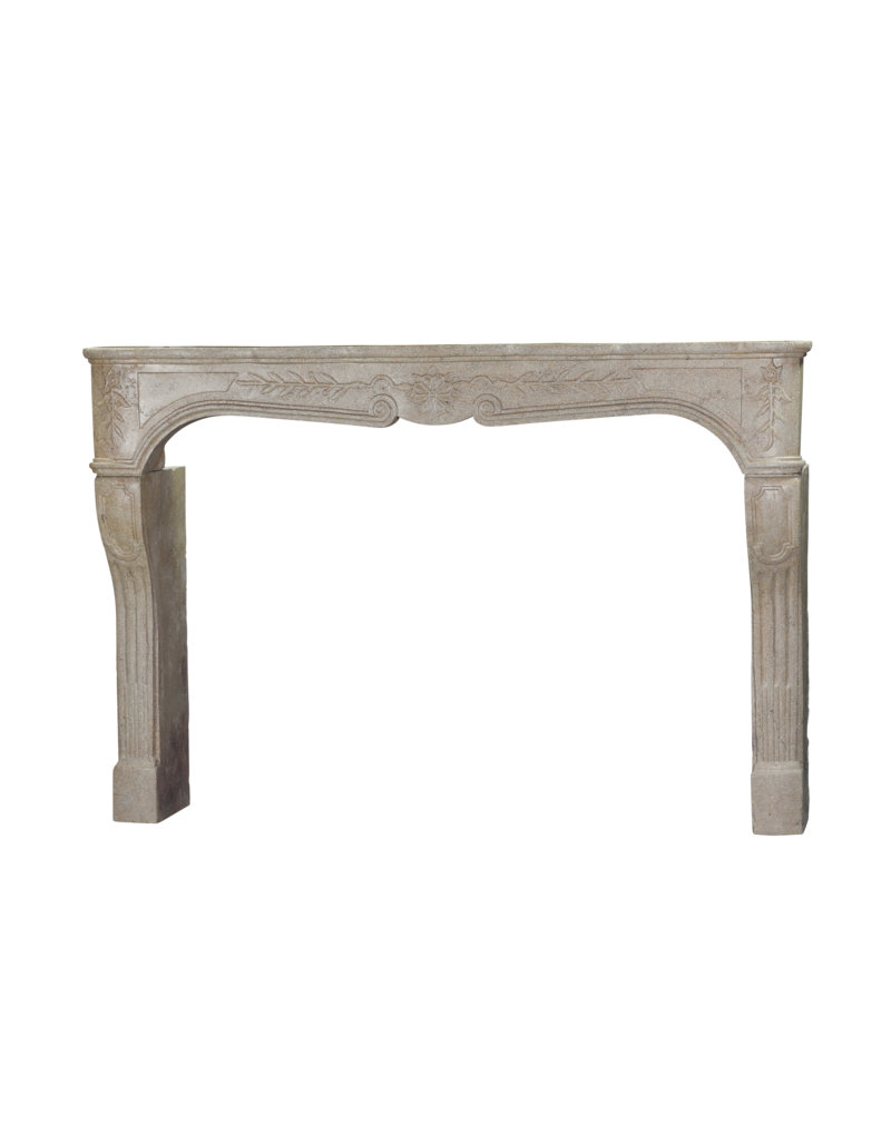 18th Century French Antique Fireplace Surround In Buxy Stone