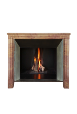 Maison Leon Van den Bogaert Antique Fireplace Mantel In Colourful French Stone For Contemporary Living