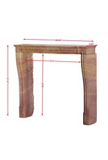 Antique Fireplace Mantel In Colourful French Stone For Contemporary Living