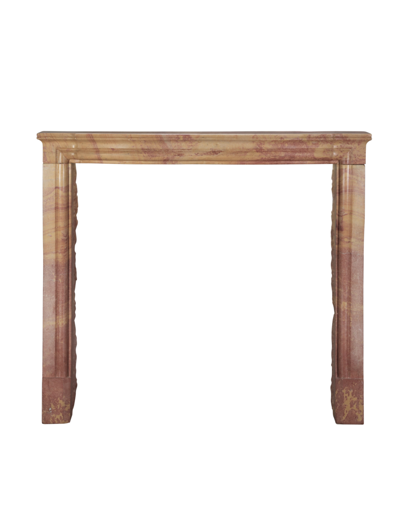 Antique Fireplace Mantel In Colourful French Stone For Contemporary Living