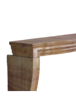 Maison Leon Van den Bogaert Antique Fireplace Mantel In Colourful French Stone For Contemporary Living