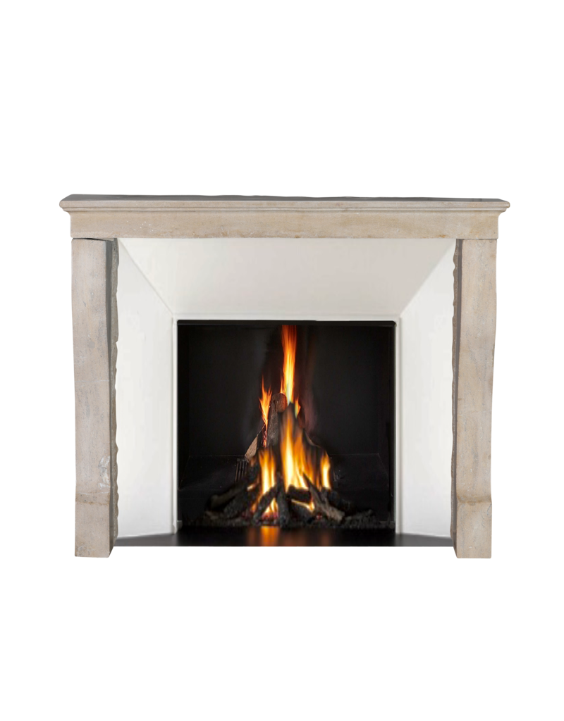Maison Leon Van den Bogaert Antigua Repisa De Chimenea Francesa En Piedra Beige Atemporal