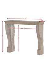 Antique French Fireplace Mantel In Timeless Beige Stone