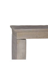Antique French Fireplace Mantel In Timeless Beige Stone