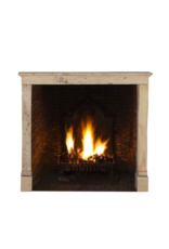 Maison Leon Van den Bogaert Antique French Stone Fireplace Mantel For Square Firebox