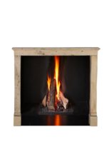 Maison Leon Van den Bogaert Antique French Stone Fireplace Mantel For Square Firebox