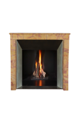 Antique French Fireplace Mantel In Stone Rich In Color As An Art Object