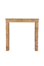 Antique French Fireplace Mantel In Stone Rich In Color As An Art Object