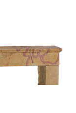 Antique French Fireplace Mantel In Stone Rich In Color As An Art Object