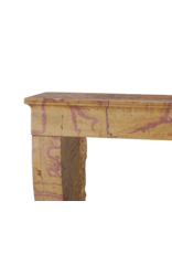 Antique French Fireplace Mantel In Stone Rich In Color As An Art Object