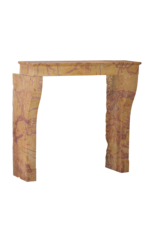 Antique French Fireplace Mantel In Stone Rich In Color As An Art Object
