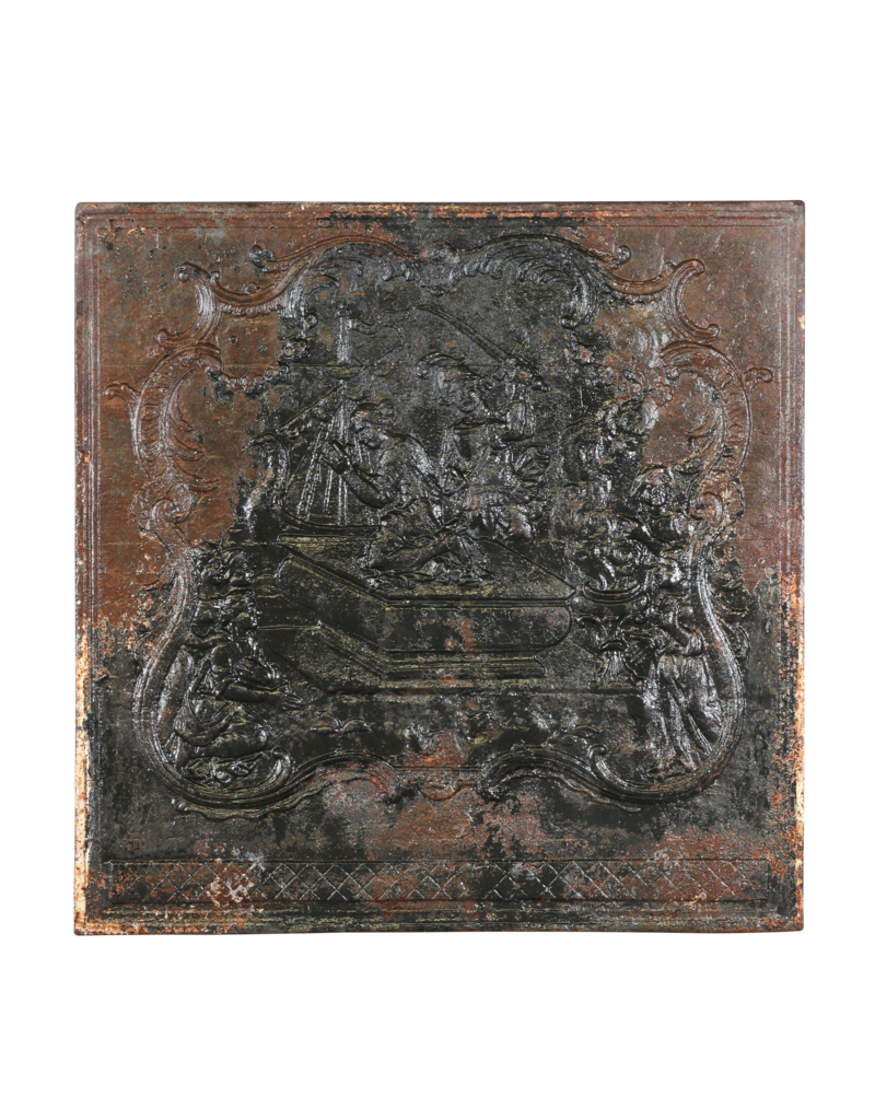 Cast Iron Fireplace Back Provides Extra Warmth And Color In The Room