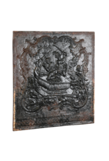 Cast Iron Fireplace Back Provides Extra Warmth And Color In The Room