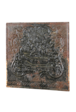 Cast Iron Fireplace Back Provides Extra Warmth And Color In The Room