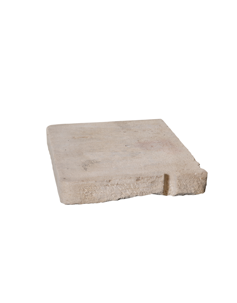 Maison Leon Van den Bogaert Antique French Stone Slab As Minimal Fireplace Base Or Wall Table Element