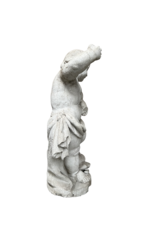 Maison Leon Van den Bogaert Antique Marble Statue The Little Michael Killing the Dragon