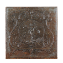 Maison Leon Van den Bogaert Romantic Fireback or Backsplash in Cast Iron 80 cm Wide
